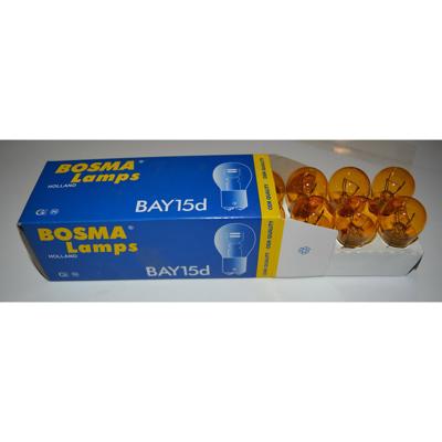 Lamp 12V-21/5W BAY15D geel