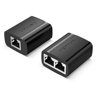 Adapter Splitter Ethernet LAN naar 2 x RJ45 Vention IPTB0 Zwart