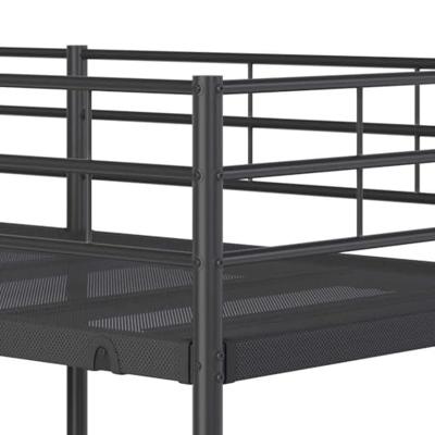 Stapelbed zonder matras 90x200 cm staal zwart