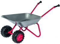 Rolly Toys Kruiwagen metaal dubbelwiel grijs/rood - thumbnail