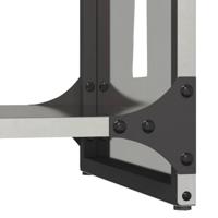 Brandhoutrek 40x30x80 cm roestvrij staal - thumbnail