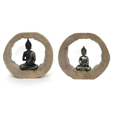 Decoratieve figuren DKD Home Decor Zwart Natuurlijk Boeddha 20,5 x 6 x 18,5 cm (2 Stuks) Decoratieve figuren DKD Home Decor Zwart Natuurlijk Boeddha 20,5 x 6 x 18,5 cm (2 Stuks)