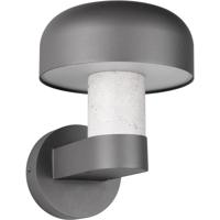 LED Tuinverlichting - Wandlamp Buitenlamp - Trion Freek - E27 Fitting - Rond - IP54 - Betongrijs - Aluminium - thumbnail