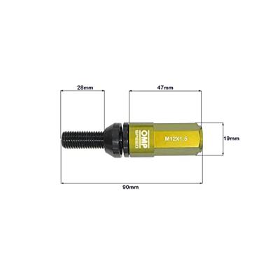 Schroevenkit OMP OMPS09981209 28 mm Geel M12 x 1,50