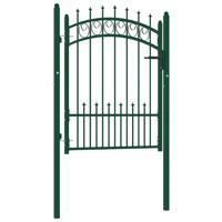 VidaXL Hekpoort emmen met stalen pinnen 104x109,5 cm groen - thumbnail