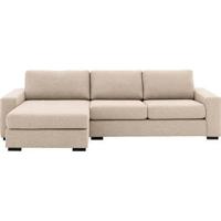 Goossens Hoekbank Lucca Met Chaise Longue wit, stof, 2,5-zits, stijlvol landelijk met chaise longue links - thumbnail