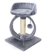 Nobleza Krabpaaltje met krabplank, ligplek en speeltjes - Grijs - 48 cm - thumbnail