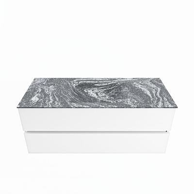 MONDIAZ VICA-DLUX 120cm badmeubel onderkast Talc 2 lades. Inbouw wastafel CLOUD midden zonder kraangat, kleur Lava. MONDIAZ VICA-DLUX 120cm badmeubel onderkast Talc 2 lades. Inbouw wastafel CLOUD midden zonder kraangat, kleur Lava.