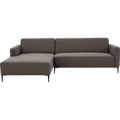 Goossens Bank Key West bruin, stof, 2,5-zits, modern design