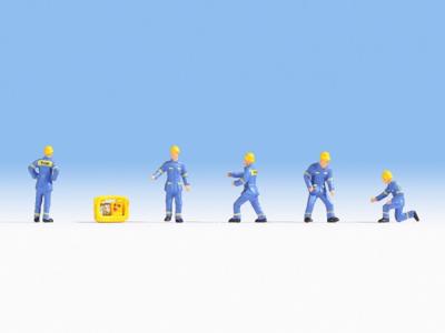 NOCH 15025 H0 Technische hulpdienst figuren Geverfd, Staand
