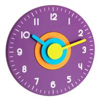 TFA Dostmann 60.3015.11 Wandklok Kwarts 230 mm x 40 mm Lila Slepend uurwerk (geluidsloos) - thumbnail