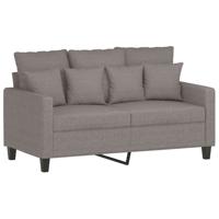 3-delige Loungeset met kussens stof taupe - thumbnail