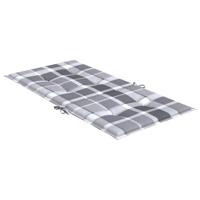 VidaXL Tuinstoelkussens 2 st 100x50x3 cm oxford stof ruitpatroon grijs - thumbnail
