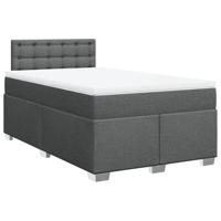 Boxspring met matras stof donkergrijs 120x190 cm - thumbnail