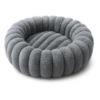 Pecco Ronde mand voor hondje en kat - 50 cm - Grijs rib - thumbnail