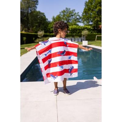 Swim Essentials Strandponcho Rood Wit Walvis 65 x 65 cm