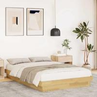 Bedframe zonder matras 120x190 cm massief hout eiken - thumbnail