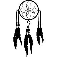 Dromenvanger 6 veren - Muursticker - thumbnail