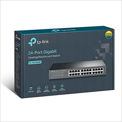 TP-Link TL-SG1024D 24-Port Gigabit Desktop/Rackmount Switch Switch Grijs