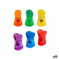 Clips on zakjes dicht te maken Kinvara Geel Blauw Rood Groen Paars Multicolour Oranje Metaal Plastic Magnetisch 6 Onderdelen (12 - thumbnail