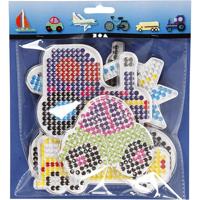 Creativ Company Onderplaat, auto, vliegtuig, boot, trekker, bus en fiets, afm 9x9,5+11x16 cm, medium, 6 stuk/ 1 doos - thumbnail