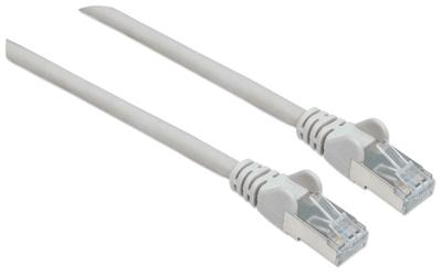 Intellinet 741156 RJ45 Netwerkkabel, patchkabel CAT 6A S/FTP 20.00 m Grijs Folie afscherming, Afscherming gevlochten, Afgeschermd, Halogeenvrij 1 stuk(s)