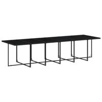 17-delige Tuinset met kussens poly rattan zwart - thumbnail