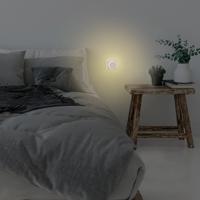 Hama led-nachtlampje touch switch voor stopcontact aanraakknop warm licht - thumbnail