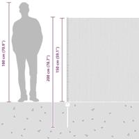 VidaXL Hek met paal zilver 1,5 x 10 m staal - thumbnail