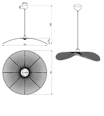 Trio Grote japandi hanglampLaurine Ø 78cm - R36161926