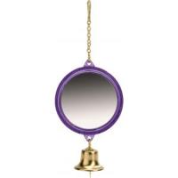 Spiegel met bel voor vogels rond - thumbnail