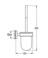 Grohe QuickFix Start Cube toiletborstel met wandhouder chroom - thumbnail