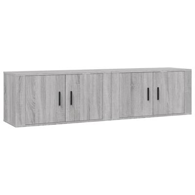 Tv-wandmeubels 2 st 80x34,5x40 cm grijs sonoma eikenkleurig