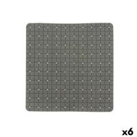 Antislipmat voor in de douche Berilo Grijs PVC 6 x 50 x 6 cm 50,3 x 50,3 x 0,7 cm Ruiten (6 Stuks) - thumbnail