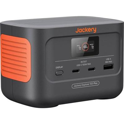 Jackery Explorer 100 Plus Powerstation 31 Ah LiFePO4 Zwart, Oranje Met laadregelaar