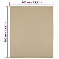 Hoeslaken jersey 140x200 cm katoen taupe - thumbnail