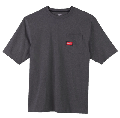 Milwaukee wtssgr l t-shirt work short sleeve grey l - 4932493010