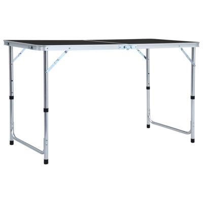 Campingtafel inklapbaar 120x60 cm aluminium grijs