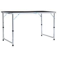 Campingtafel inklapbaar 120x60 cm aluminium grijs - thumbnail