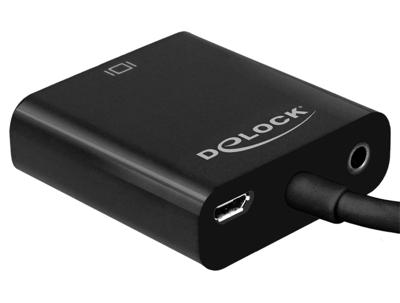 DeLOCK micro-hdmi naar vga adapter (zwart, 0,17 meter)