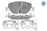 Remblokkenset, schijfrem 0252283819PD - thumbnail