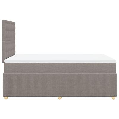 Boxspring met matras stof taupe 120x200 cm