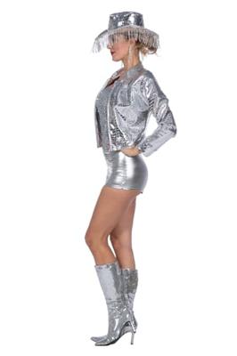 Festival croco jasje zilver metallic