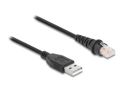 Delock 90611 USB-kabel USB 2.0 USB-A stekker, RJ50 2.00 m Zwart