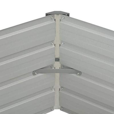 Plantenbak verhoogd 129x129x46 cm gegalvaniseerd staal groen