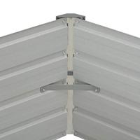 Plantenbak verhoogd 129x129x46 cm gegalvaniseerd staal groen - thumbnail