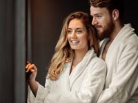 Badjas van badstof in de aanbieding - thumbnail