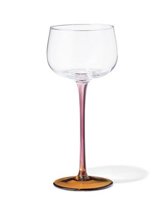 HEMA Wijnglas 230ml glas bordeauxrood met geel (multi)