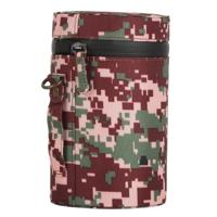 Camouflage kleur grote lens geval met rits doek Pouch vak voor DSLR camera lens grootte: 16x10x10cm (bruin) - thumbnail