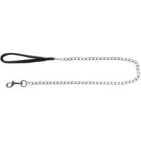 TRIXIE HONDENRIEM KETTING MET NYLON HANDVAT ZWART 110X0,2 CM - thumbnail
